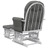 Cadeira de Amamentação com Banco Tecido Cinzento-escuro