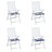 Almofadões P/ Cadeira 2pcs 50x50x3 cm Tecido Riscas Azul/branco
