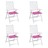 Almofadões P/ Cadeira 4pcs 50x50x3cm Tecido Rosa