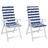 Almofadões Cadeira Encosto Alto 2 pcs Tecido Riscas Azul/branco