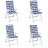 Almofadões Cadeira Encosto Alto 4 pcs Tecido Riscas Azul/branco