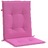 Almofadões P/ Cadeira de Encosto Baixo 6 pcs Tecido Rosa