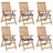 Almofadões P/ Cadeira 6pcs 50x50x7 cm Tecido Riscas Azul/branco