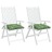 Almofadões P/ Cadeira 2 pcs 50x50x7 cm Tecido Padrão Folhas
