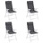 Almofadões P/ Cadeira Encosto Alto 4pcs Tecido Oxford Antracite