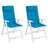 Almofadões Cadeira Encosto Alto 2 pcs Tecido Oxford Azul-claro
