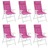 Almofadões P/ Cadeira Encosto Alto 6 pcs Tecido Oxford Rosa