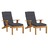 Almofadões P/ Cadeira de Terraço 2 pcs Tecido Oxford Antracite