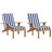 Almofadões P/ Cadeira Terraço 2 pcs Tecido Oxford Azul/branco