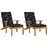Almofadões P/ Cadeira Terraço 2 pcs Tecido Oxford Xadrez Preto