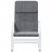 Cadeira de Descanso com Banco P/ Pés Tecido Cinza-escuro