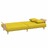 Sofá-cama com Apoio de Braços Tecido Amarelo