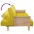Sofá-cama com Apoio de Braços Tecido Amarelo