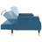 Sofá-cama com Almofadões Veludo Azul