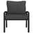 Cadeira de Jardim com Almofadões Cinzentos 68x76x79 cm Aço