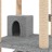 árvore P/ Gatos C/ Postes Arranhadores Sisal 141 cm Cinza-claro