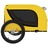 Reboque de Bicicleta P/ Cães Tecido Oxford/ferro Amarelo/preto