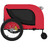 Reboque de Bicicleta P/ Cães Tecido Oxford/ferro Vermelho/preto