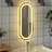 Espelho de Casa de Banho com Luzes LED Oval 60x25 cm