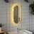 Espelho de Casa de Banho com Luzes LED Oval 80x35 cm