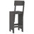 Cadeiras de Bar 2 pcs 40x48,5x115,5 cm Pinho Maciço Cinzento