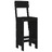 Cadeiras de Bar 2 pcs 40x48,5x115,5 cm Pinho Maciço Preto