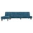 Sofá-cama em Forma de L 255x140x70 cm Veludo Azul