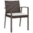 Cadeiras Jardim + Almofadões 4pcs 56,5x57x83cm Vime Pe Castanho