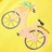 T-shirt de Criança com Estampa de Bicicleta Amarelo 128