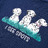 T-shirt para Criança com Estampa de Cães Azul-marinho 140