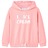Sweatshirt para Criança com Capuz Rosa-brilhante 128