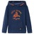 Sweatshirt para Criança com Capuz Azul-marinho Mesclado e Laranja 92