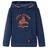 Sweatshirt para Criança com Capuz Azul-marinho Mesclado e Laranja 128