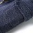 Sweatshirt para Criança com Capuz e Fecho Azul-escuro Mesclado 128