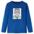 T-shirt Manga Comprida P/ Criança C/ Estampa de Tigre Azul-escuro 92