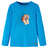 T-shirt Manga Comprida P/ Criança C/ Estampa de Tigre Azul Cobalto 104