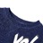 Sweatshirt para Criança com Design de Retalhos Azul-marinho Escuro 140
