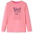 T-shirt Manga Comprida P/ Criança C/ Estampa de Gato Rosa 104
