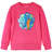 Sweatshirt para Criança com Pavão de Lantejoulas Rosa-brilhante 128
