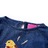 T-shirt Manga Comprida P/ Criança C/ Design Pássaro Azul Marinho 140