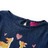 T-shirt Manga Comprida P/ Criança Estampa de Veados Azul-marinho 104