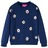 Sweatshirt para Criança com Estampa de Flores Azul-marinho 140