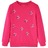 Sweatshirt para Criança com Estampa de Flores Rosa-brilhante 140
