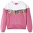 Sweatshirt para Criança C/ Riscas de Lantejoulas Cor Framboesa 104