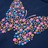Sweatshirt para Criança C/ Estampa de Borboleta Azul-marinho 140