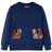 Sweatshirt para Criança com Esquilos de Lantejoulas Azul-marinho 116