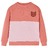 Sweatshirt para Criança Bloco de Cor e Design de Gato Rosa 104