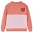 Sweatshirt para Criança Bloco de Cor e Design de Gato Rosa 128