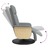 Cadeira Massagens Reclinável C/ Apoio de Pés Tecido Cinza-claro