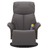 Cadeira Massagens Reclinável C/apoio Pés Couro Artificial Cinza